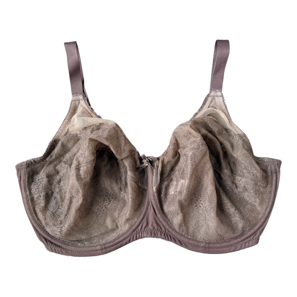 Wacoal Retro Chic Full Figure Underwire Bra 36G Toast 855186 Minimizer Comfort - Picture 2 of 4